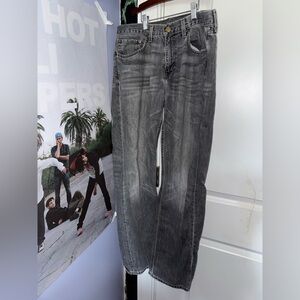 Distressed Gray Denim Jeans